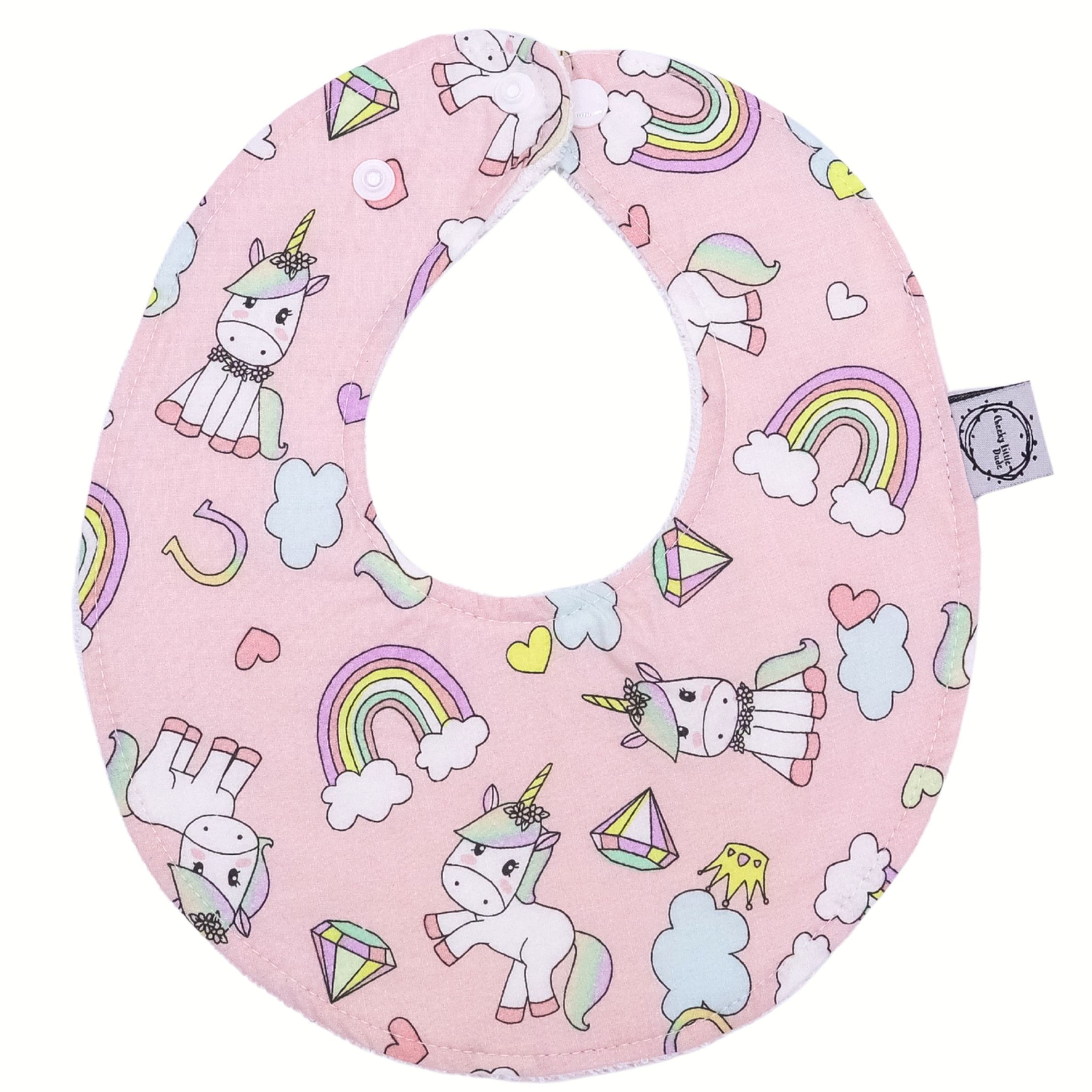 Unicorn Round Bib