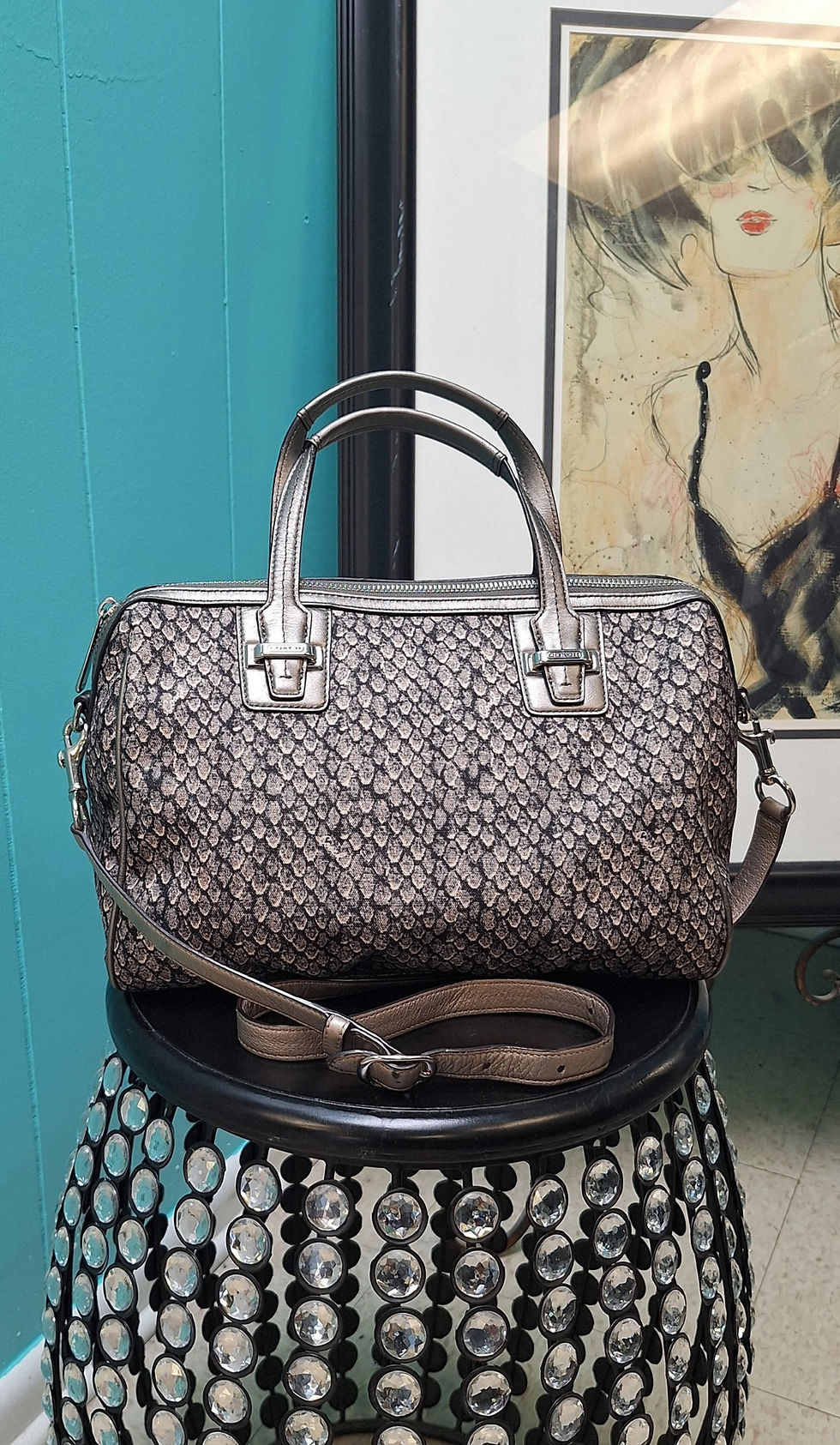 Coach Taylor Python Handbag 