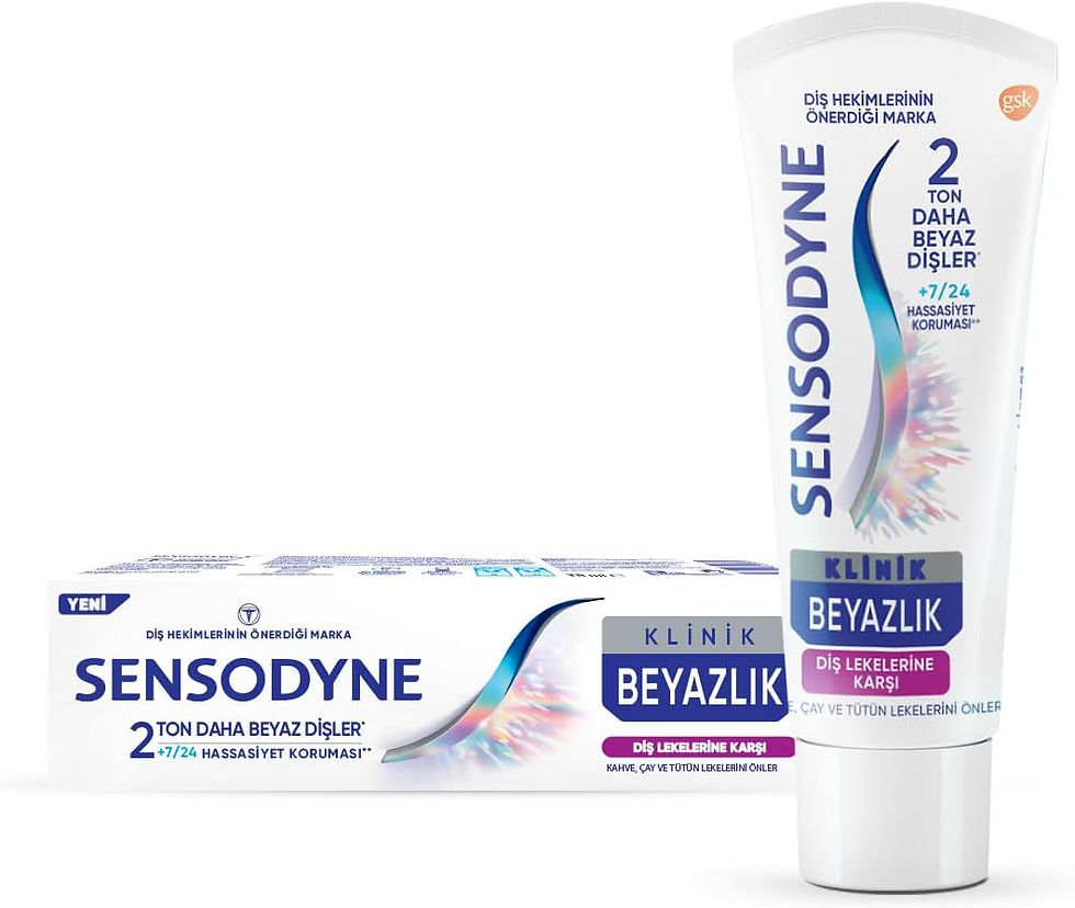 Sensodyne Diş Macunu - Klinik Beyazlık Diş Lekelerine Karşı