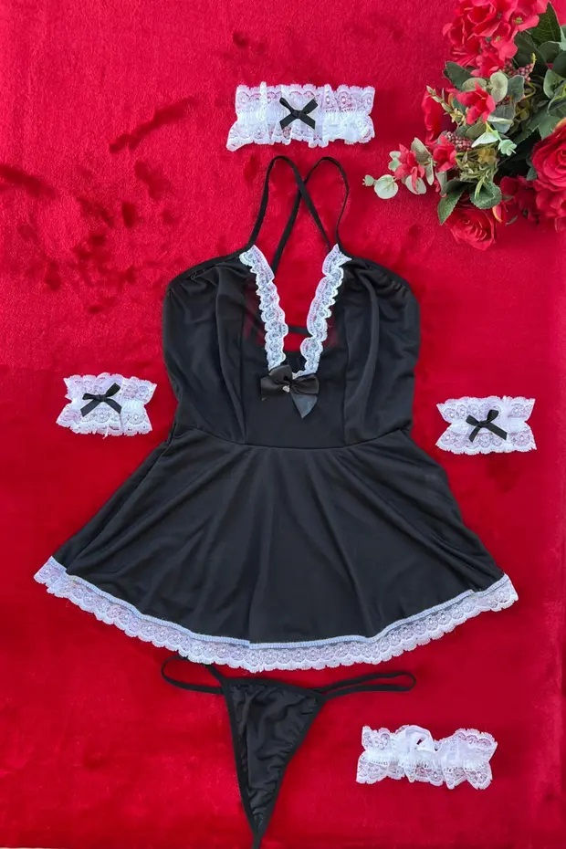 Küçük resim: Anastasia Underwear Fantezi Kadın Kostüm - Hizmetçi (50899)