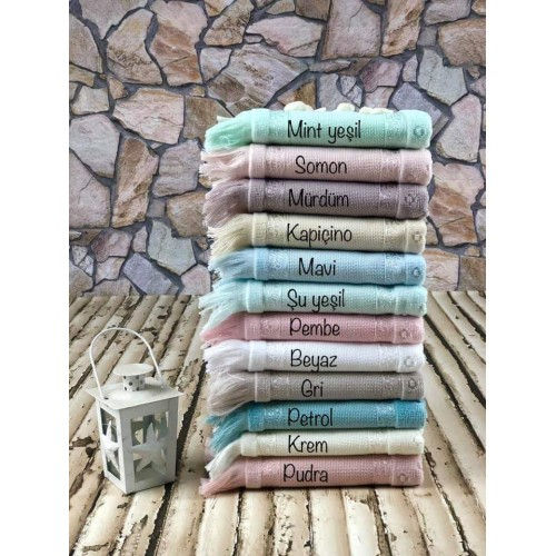 Gonca Ceren Etamin İşlemelik Havlu (Saçaklı)