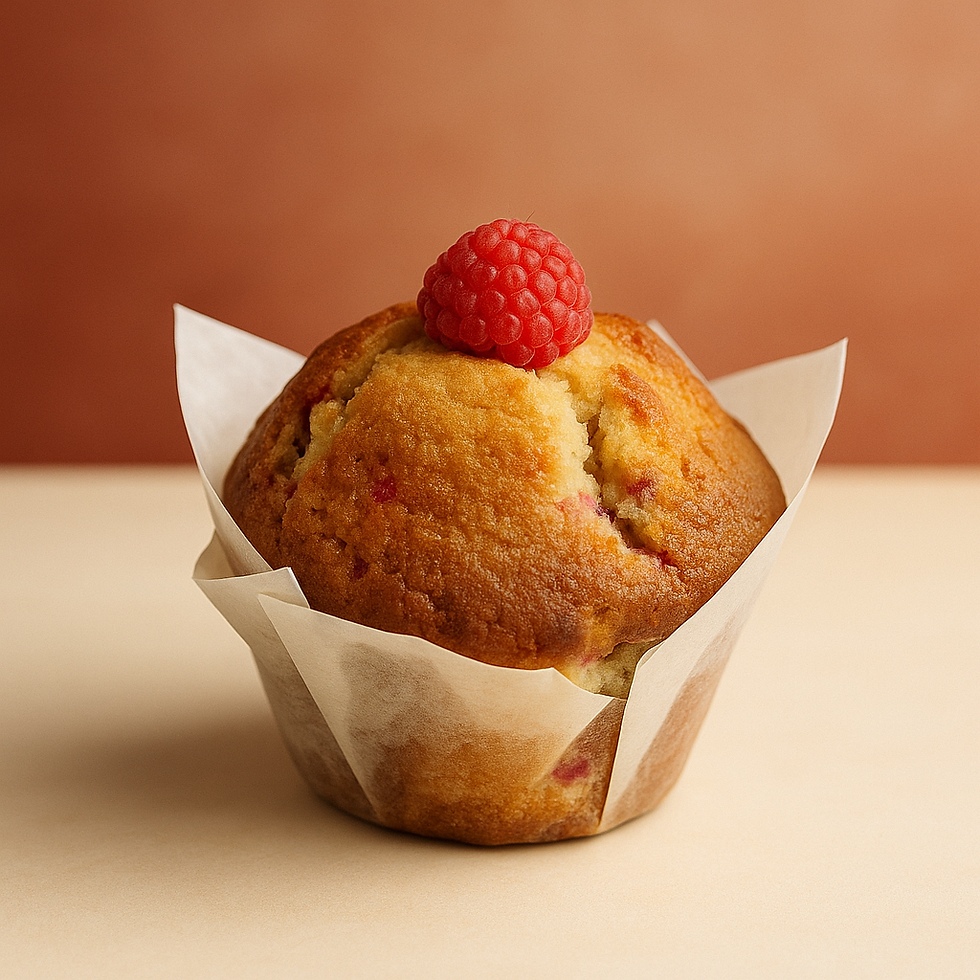 Raspberry and White Choc Muffin