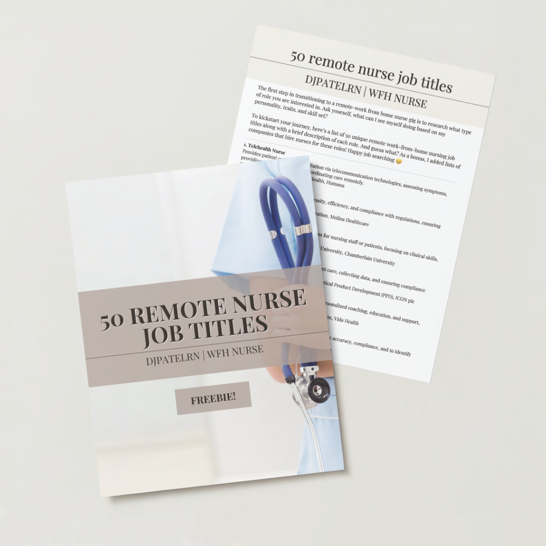 RN Remote Job Titles - FREE DOWNLOAD -