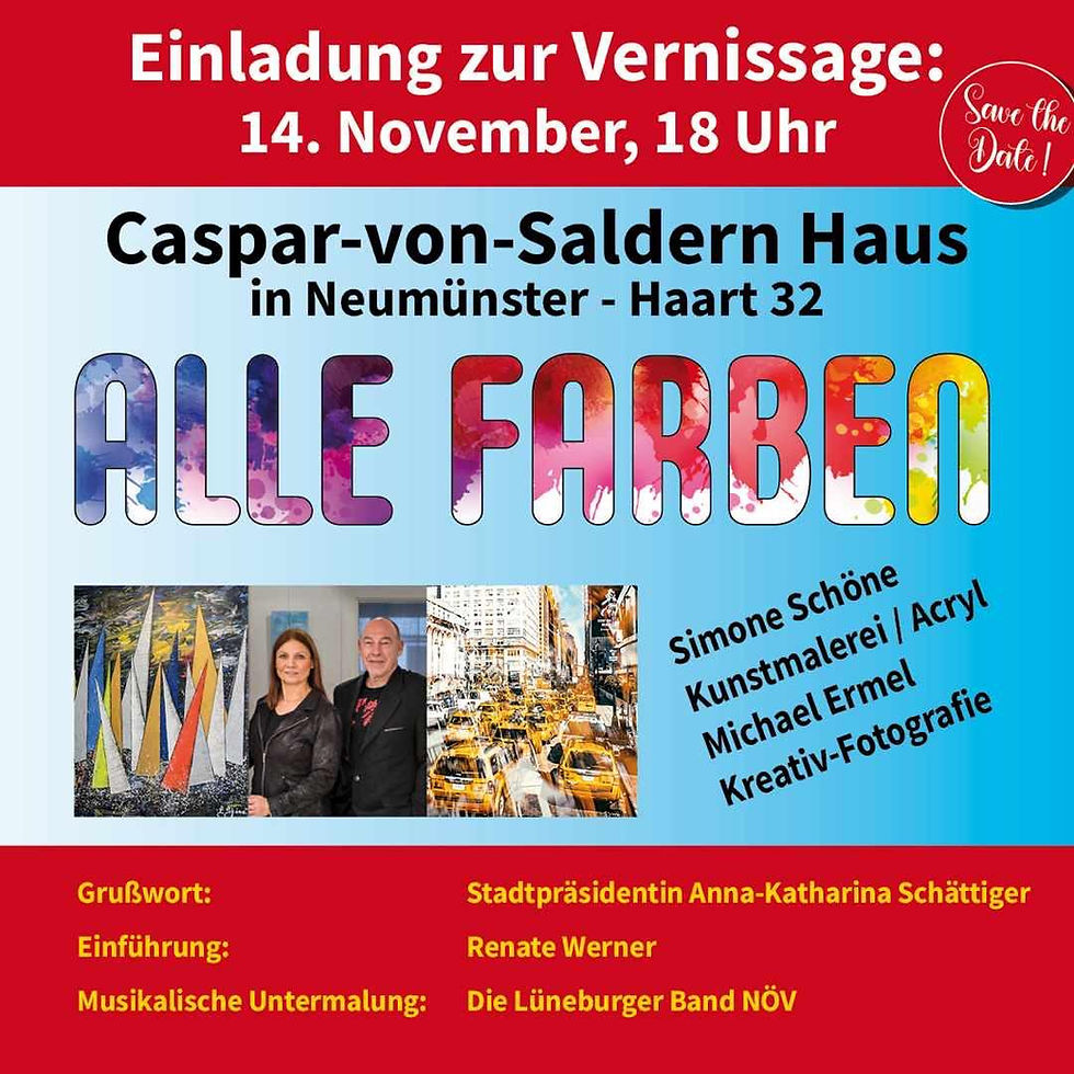 Flyer Kunstausstellung "Alle Farben"