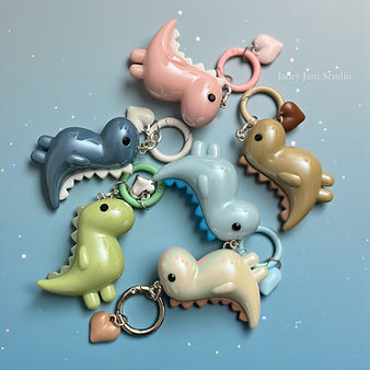 Chubby T.Rex Dinosaur keychain | Jadey Jane Studio
