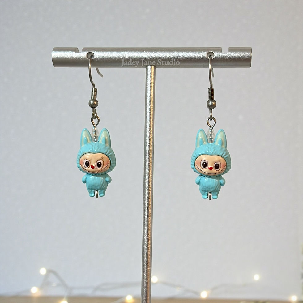 Thumbnail: Monster Gremlin Metal Earrings - Stainless  Steel