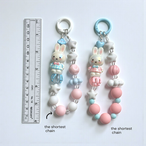Pastel Miffy Phone Strap Wristlet 3D Bunny | Jadey Jane Studio