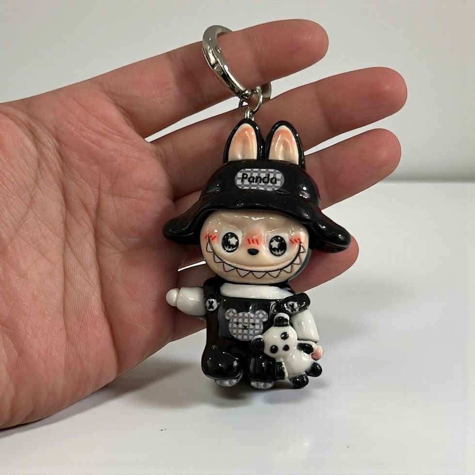 Thumbnail: Panda, Teddy, and Eggs Costume  Keychain