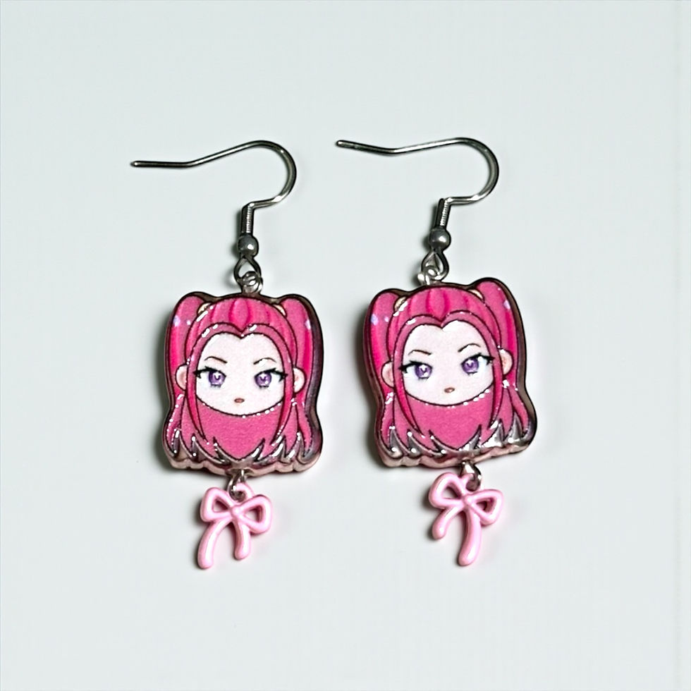Thumbnail: Best-selling Mira KPOP demon hunter earrings by Jadey Jane Studio