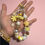 Thumbnail: Pompompurin Chunky Beaded Phone Strap Wristlet – Kawaii Keychain, Pastel Beads, 