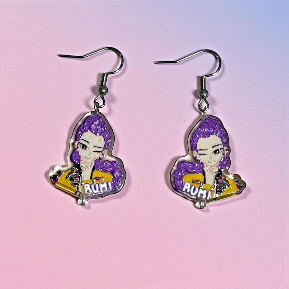 Thumbnail: Rumi KPOP Demon Hunter Earrings by Jadey Jane Studio