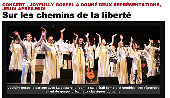 Tous Les Chemins Mènent à Noël Streaming Articles et interviews | La presse parle de Joyfully Gospel
