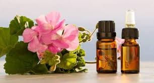 Miniatyrbilde: Geranium flower Essential oil in smal amber bottle
