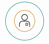 Illustratie van een professional die via het netwerk van de Wervingsspecialist wordt verbonden aan een passende vaste of interimfunctie.