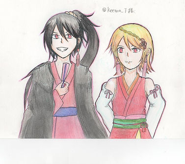 桃源と朱雀を描いていただきました!https://twitter.com/lan_tsuki