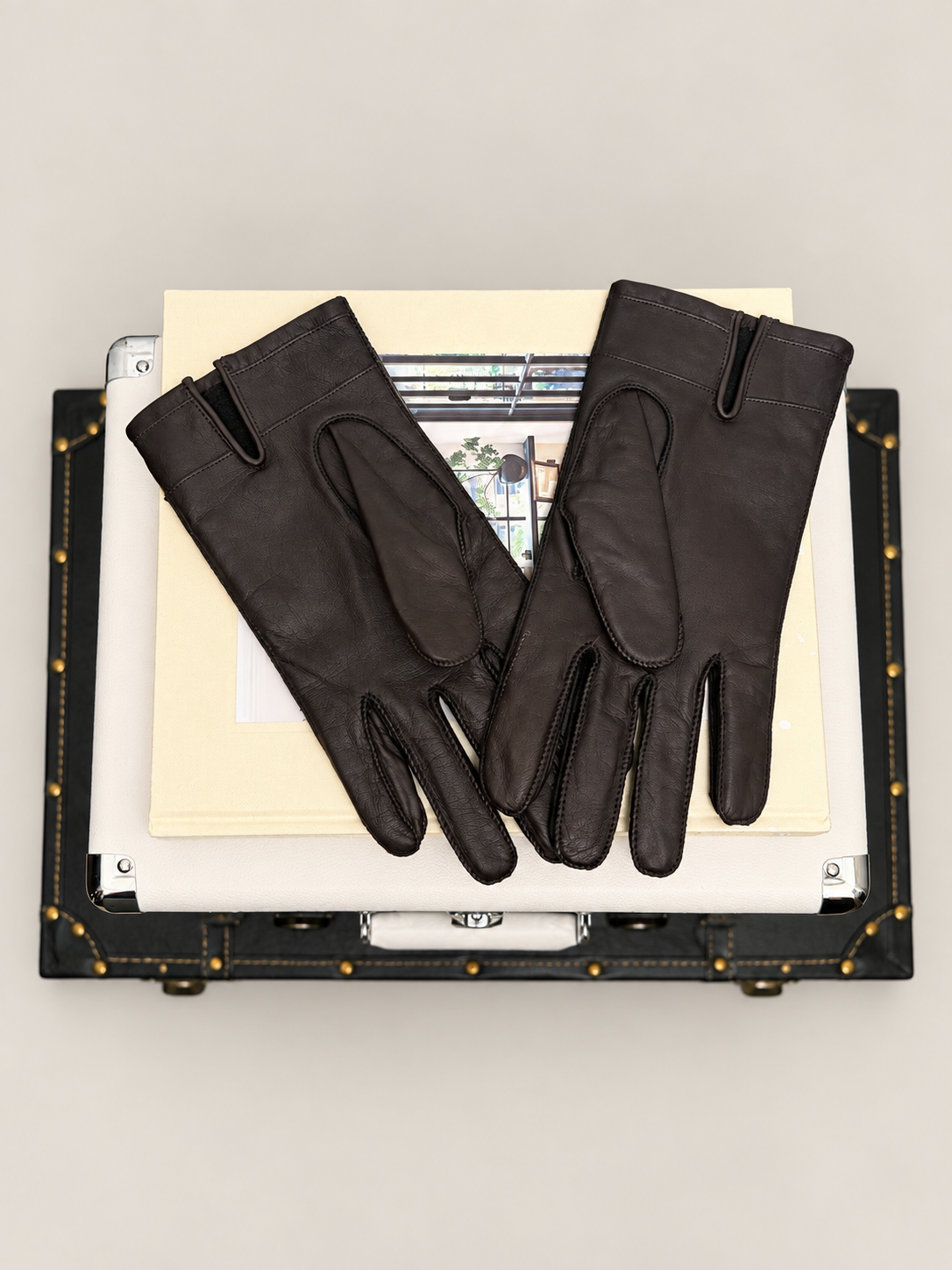 Vintage Aris Brown Genuine Leather Gloves