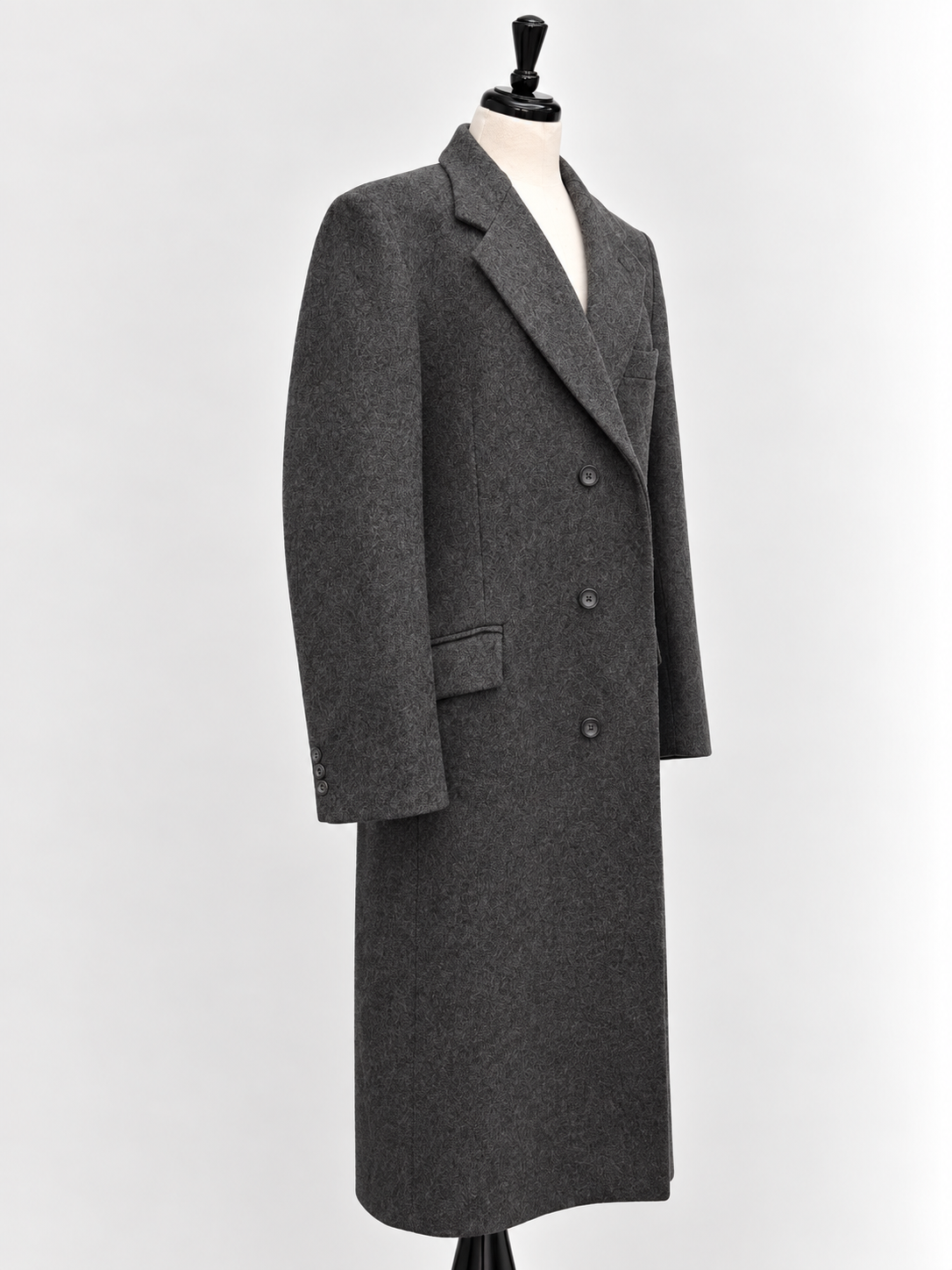 Vintage Pure Wool Charcoal Coat