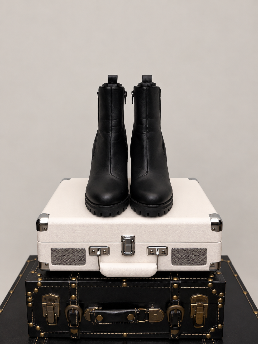 KUSH Black Platform Chelsea Ankle Boots