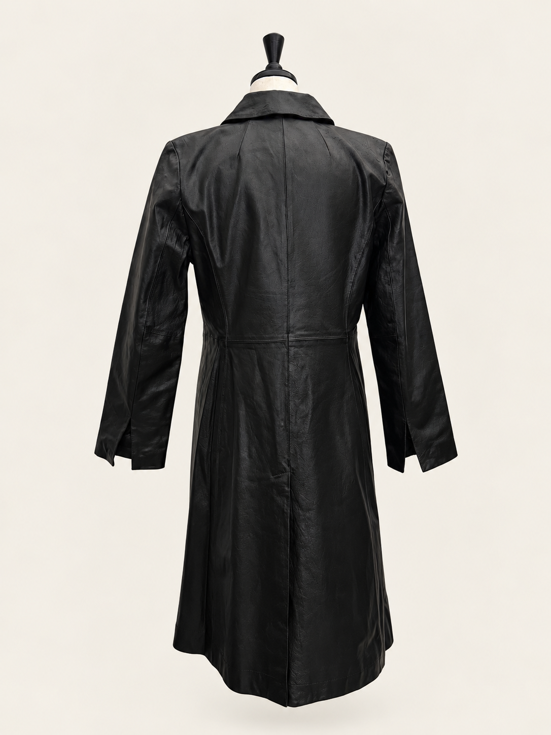 Terry Lewis Classic Luxuries Black Genuine Leather Coat
