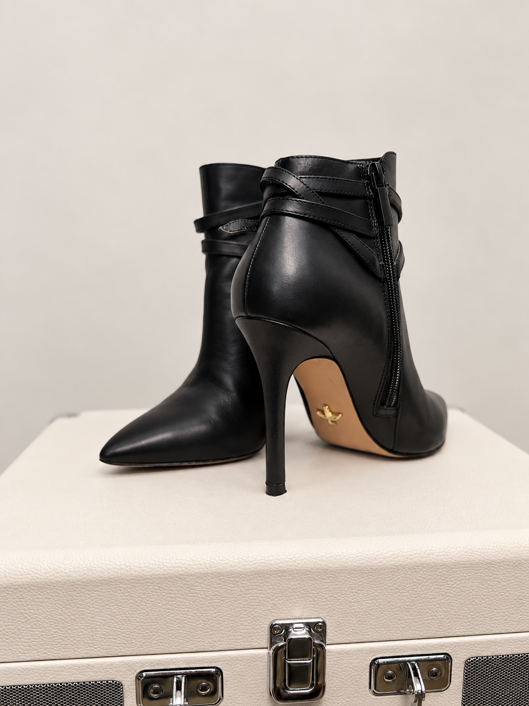Pour La Victoire Leather Pointed-Toe Ankle Boots