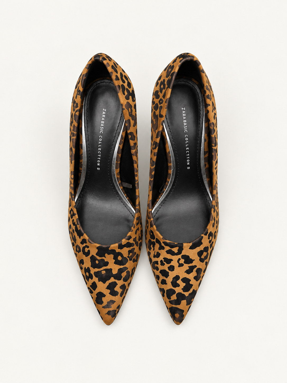 Zara Basic Collection Leopard Print Pointed-Toe Pumps