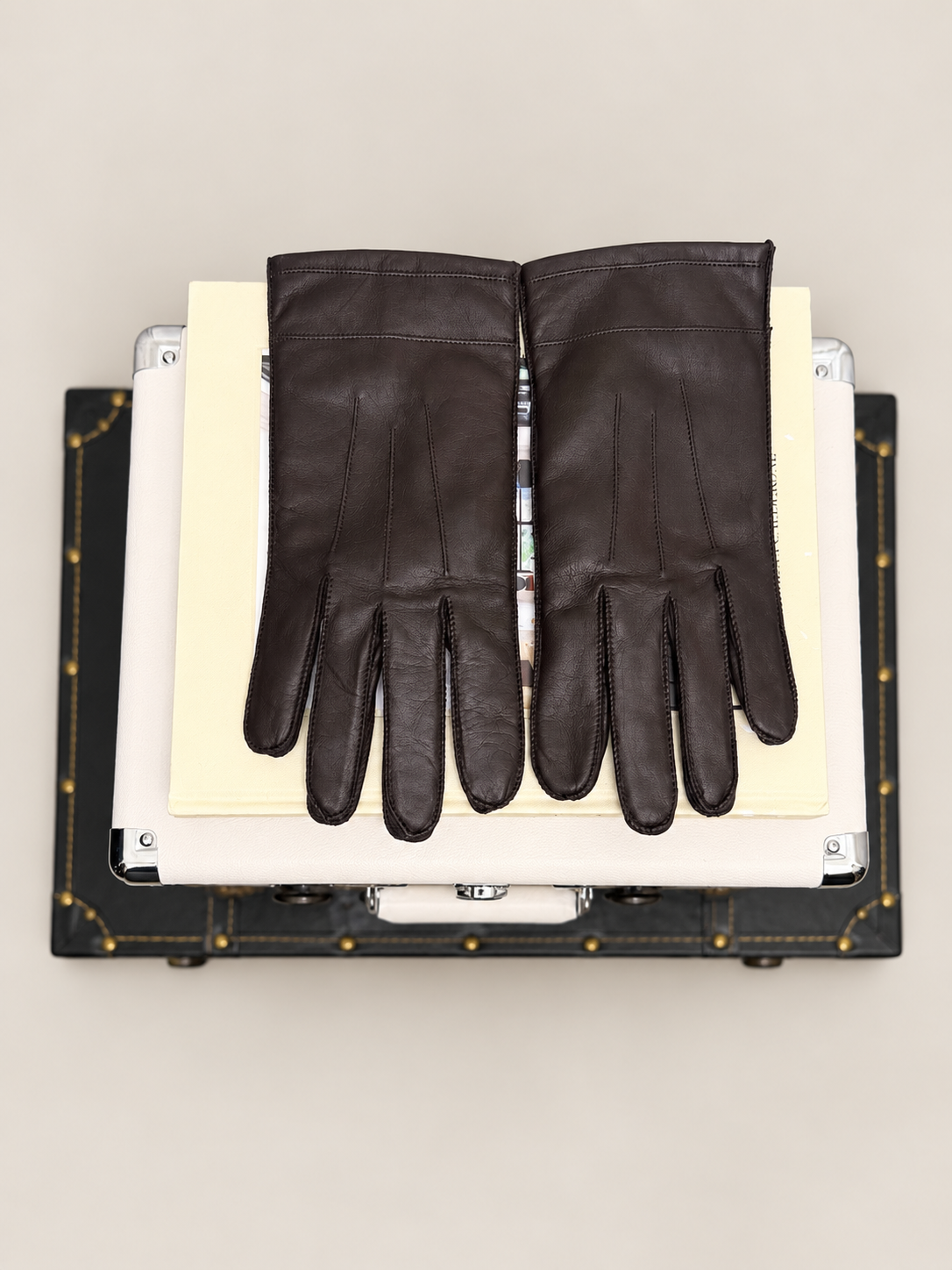 Vintage Aris Brown Genuine Leather Gloves