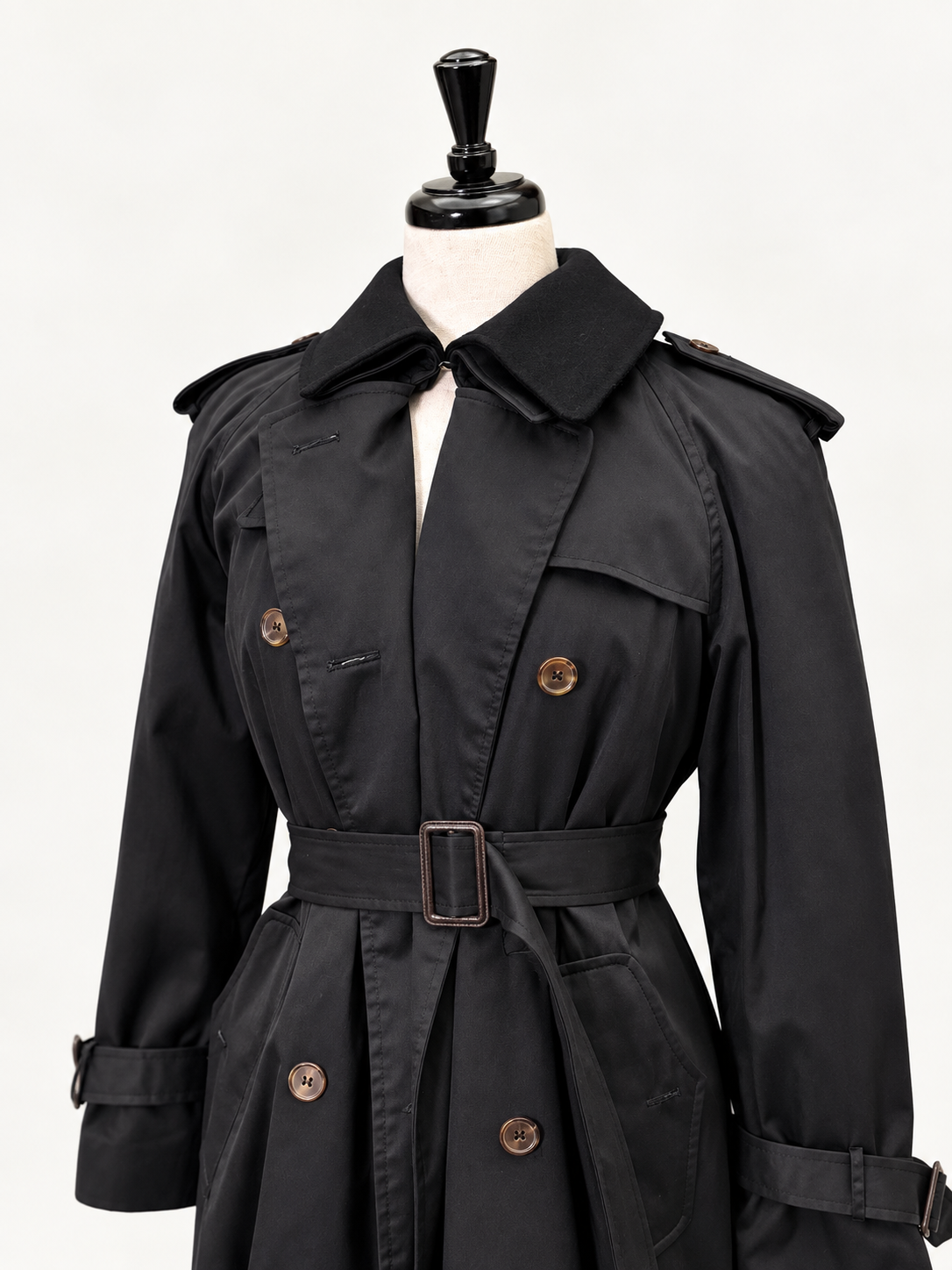 Charles Klein Vintage Black Trench Coat