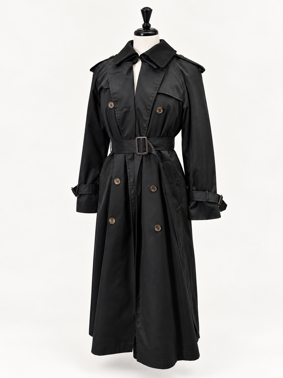 Charles Klein Vintage Black Trench Coat