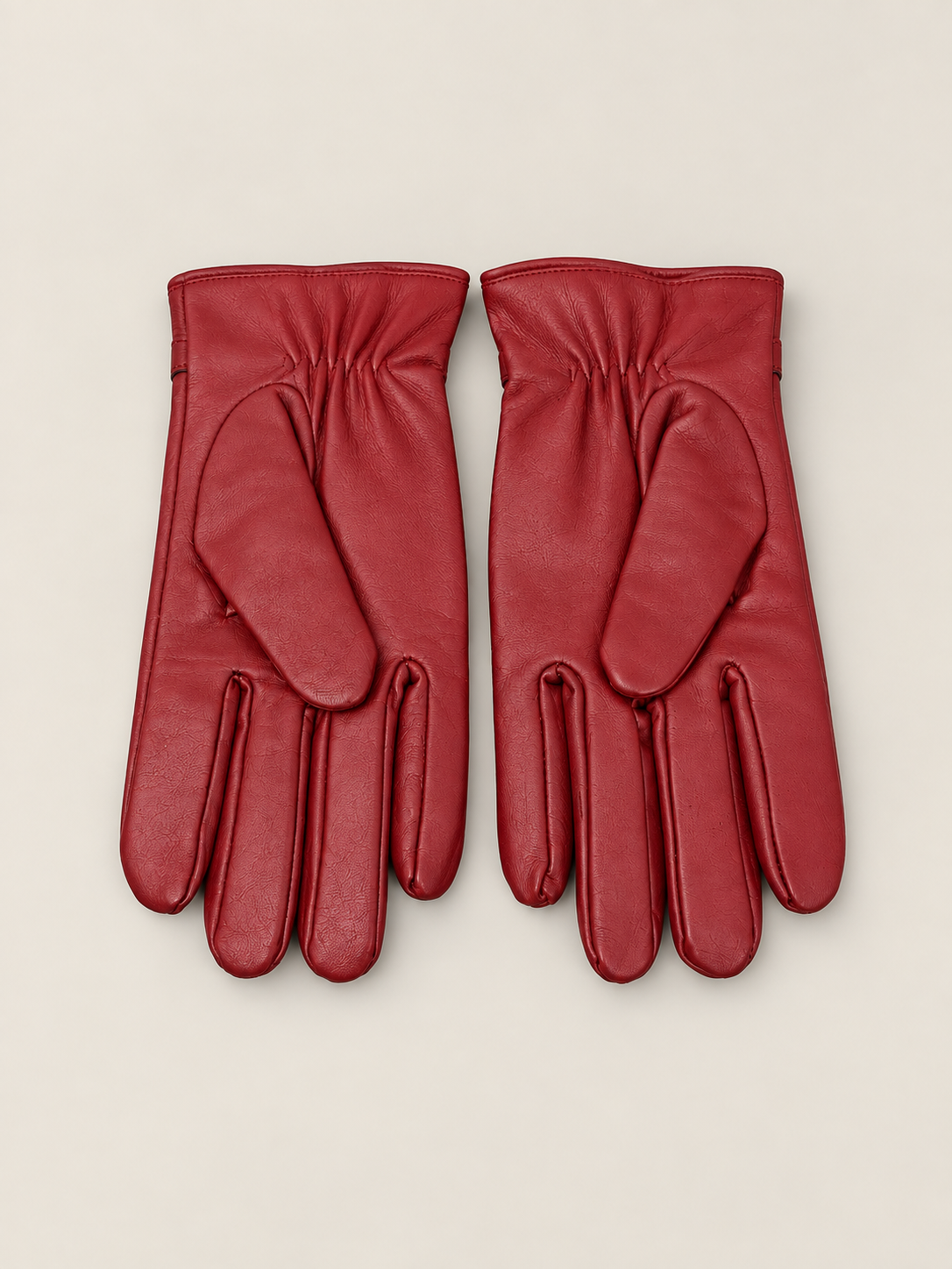 Lane Bryant Burgundy Leather Quilted Gloves