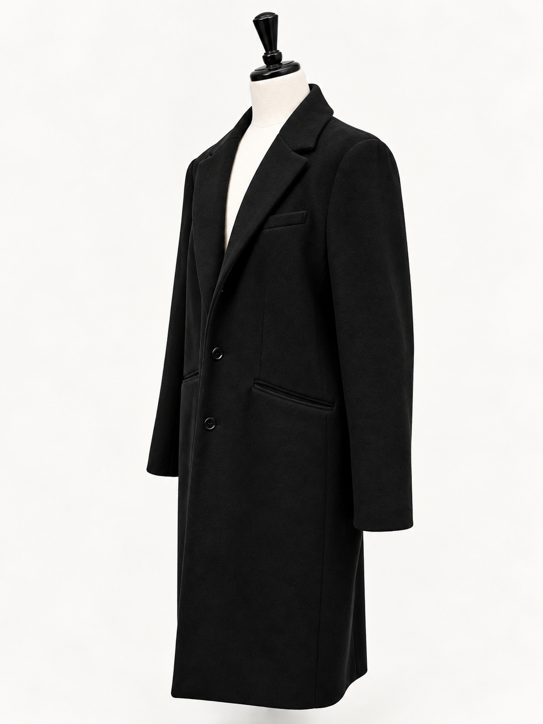 Liz Claiborne Dark Navy Wool-Blend Long Coat