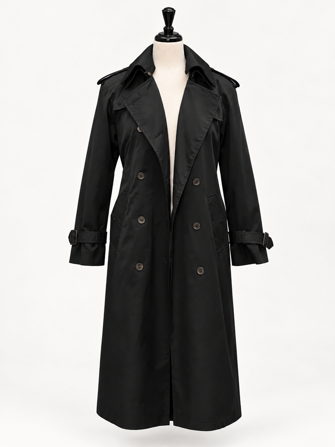 Charles Klein Vintage Black Trench Coat