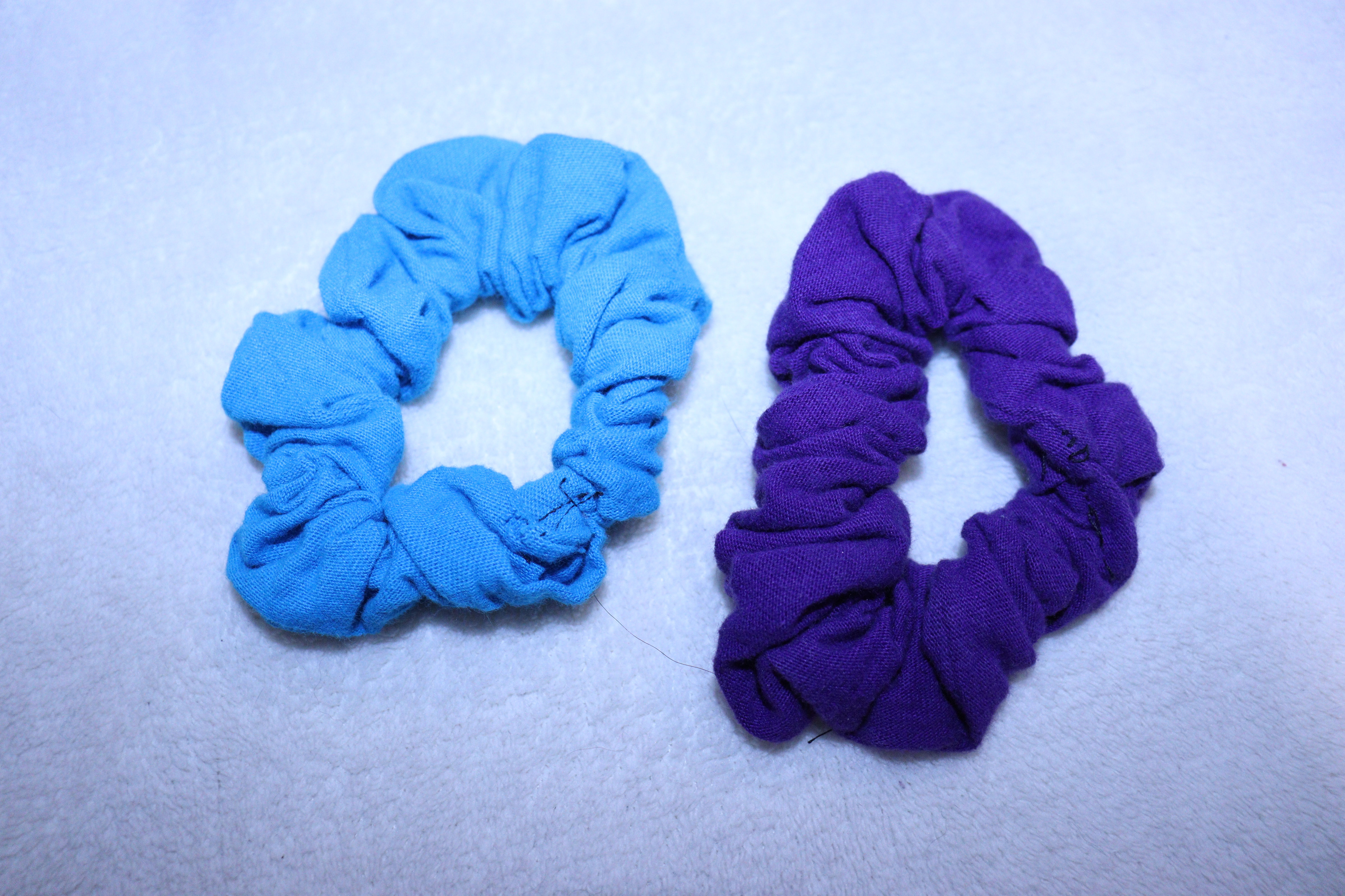 Blue and Purple Scrunchies