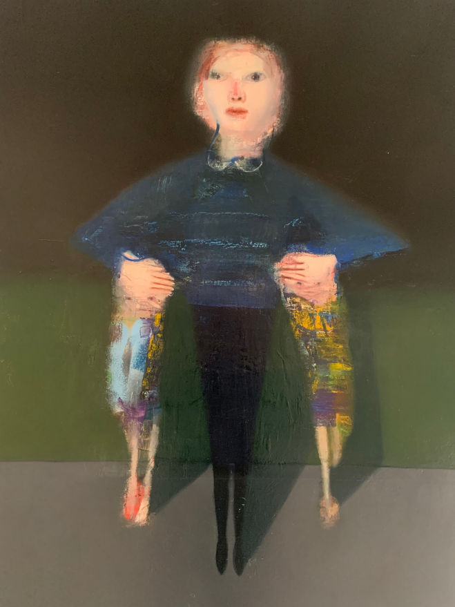 Adult, oil on board, Matt Hardman