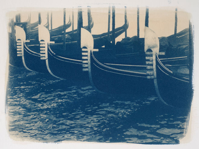 Peter Greenhalf, Doge’s Caps. San Marco, original Gum Bichromate print