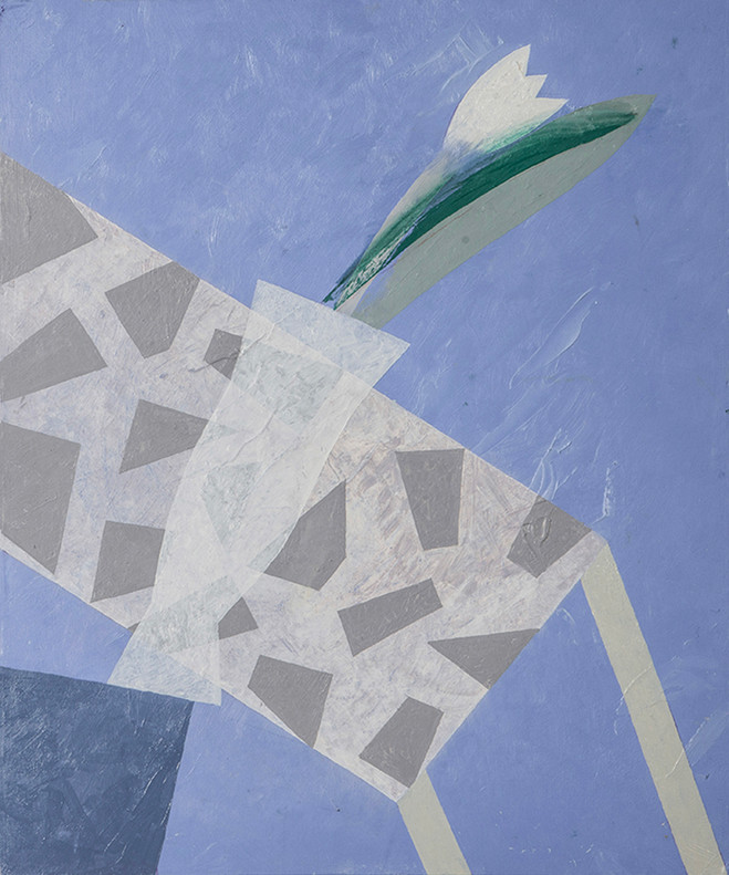 Stephen Bartlett, Blue Space, oil on canvas laid on board