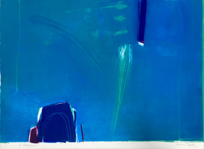 Ambience I, monotype in Charbonnel oil based ink on Fabriano paper, print, Hazel Brook 
