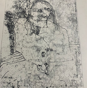 John Bellany, Hastings Fisherwoman, Etching