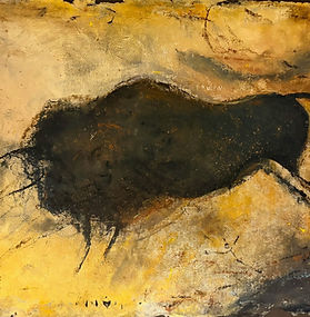 The Beast, hand finished collagraph print, Beast 4, Charles Newington
