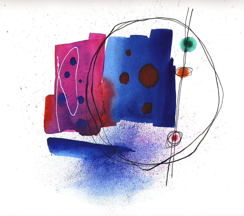 Hazel Brook, Staccato III, watercolour