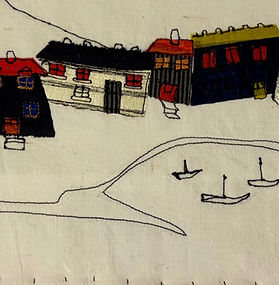 Linda Tudor, Seaside Cottages, textile