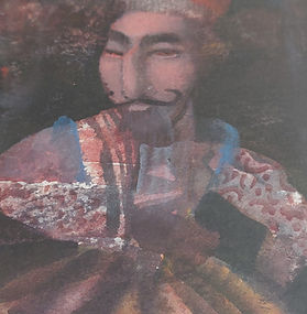 Mick Rooney, Dervish, acrylic on paper, framed