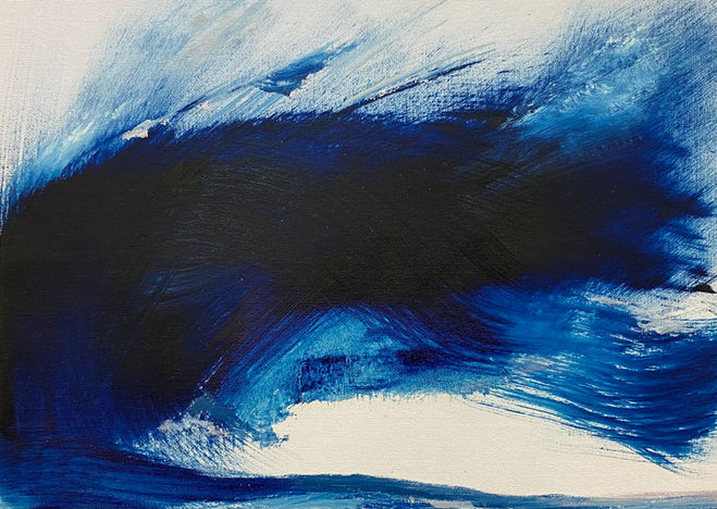 Sally Cole, Piha Wave, oil on canvas paper