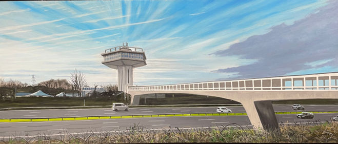 Lancaster Services Winter Solstice’ oil on board , A. Lincoln Taber