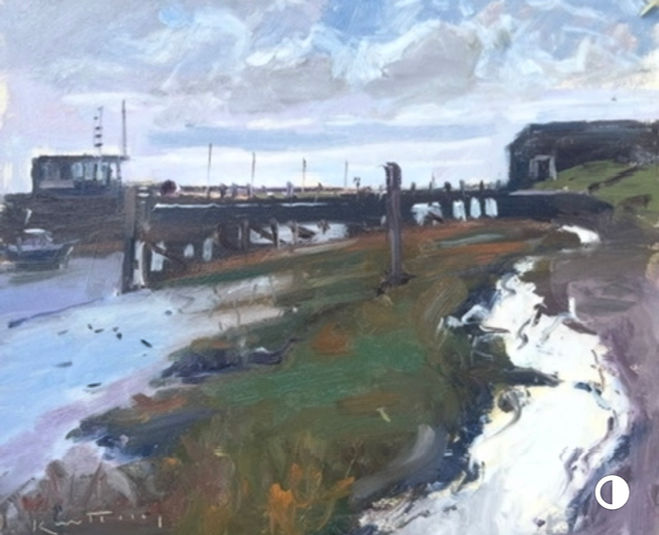 Morning Light, Harbour Masters, oil on board, Karl Terry