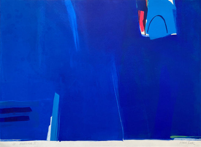 Ambience II, monotype in Charbonnel oil based ink on Fabriano paper, print, Hazel Brook 