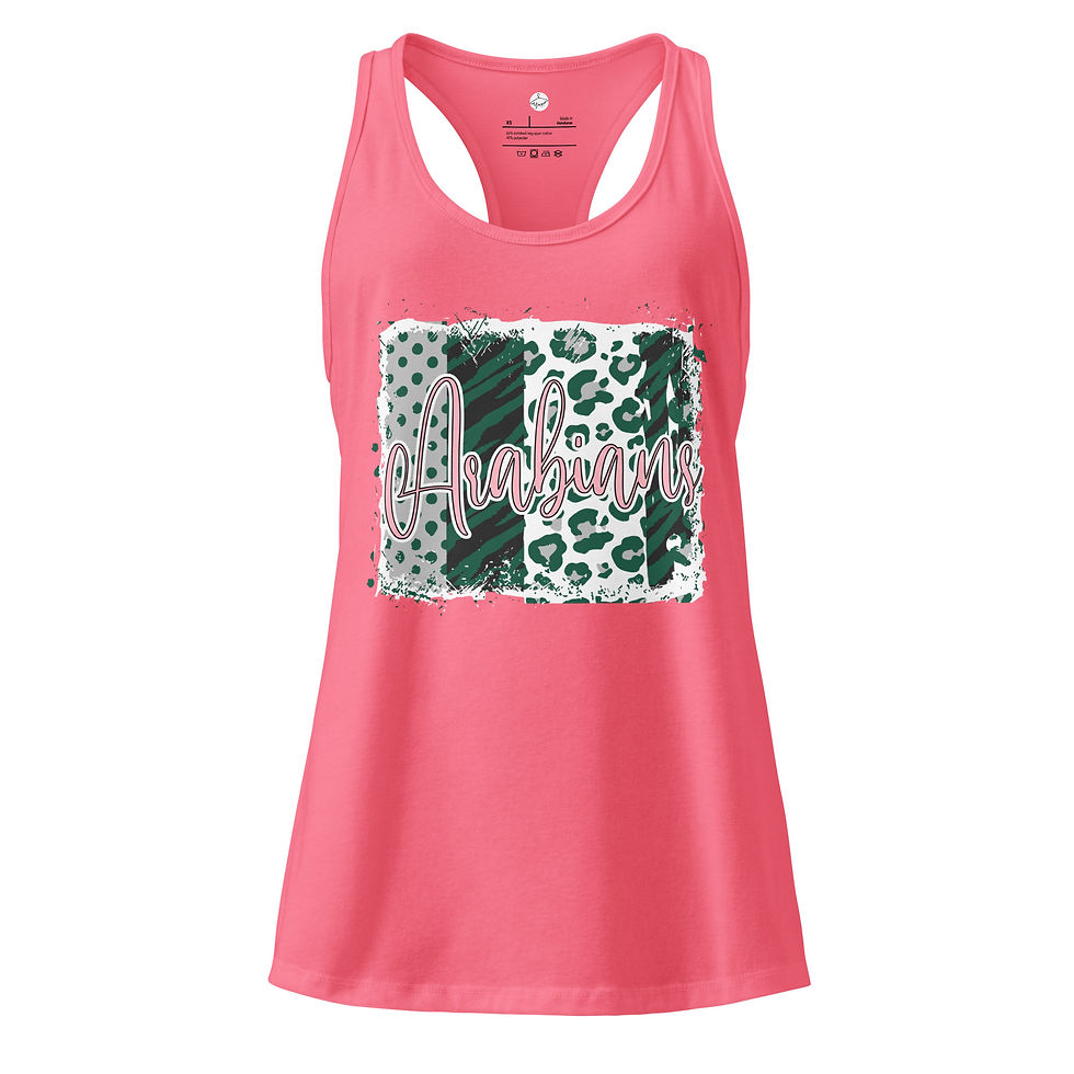 Thumbnail: Arabians- Pink- Women’s fitted racerback tank top