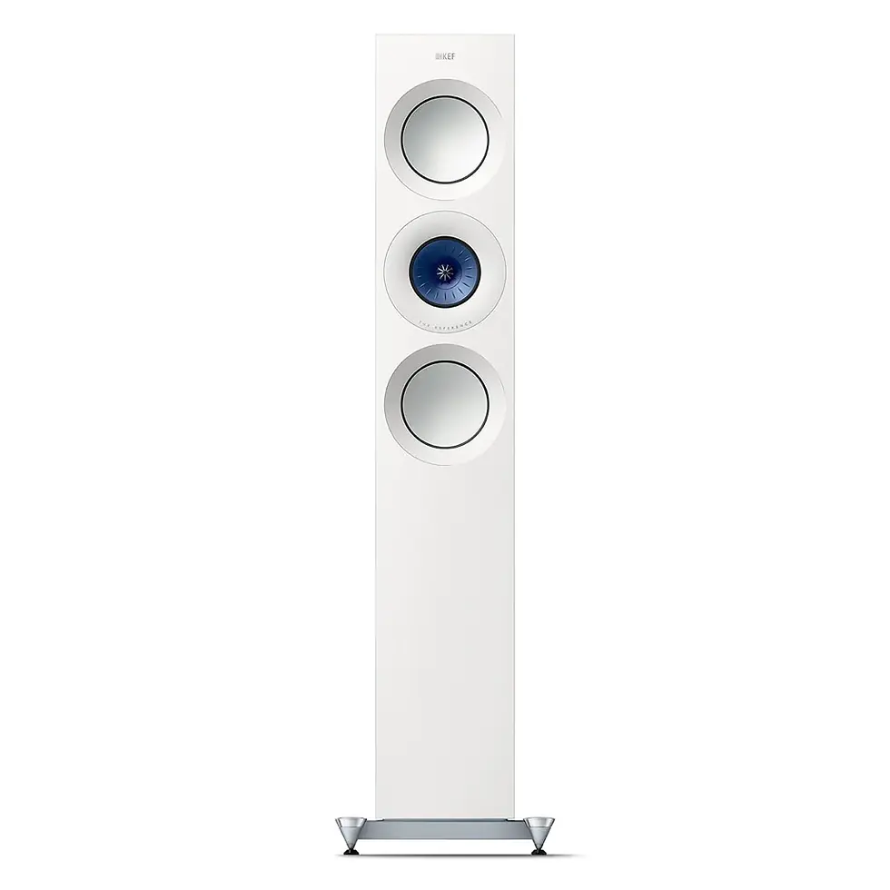 KEF Reference 3 Meta samostoječi Hi-Fi zvočniki Visoki sijaj bela / Modra