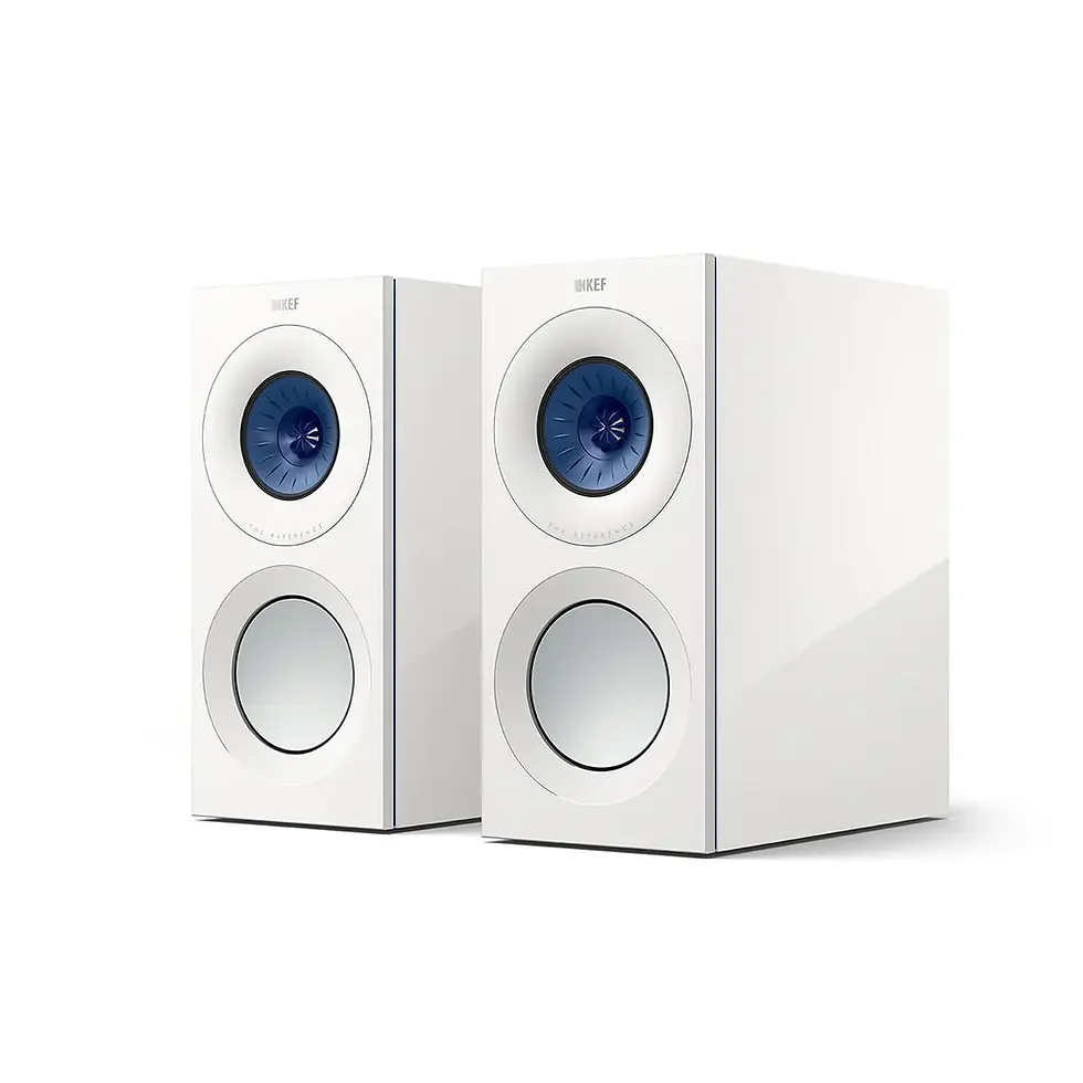 KEF Reference 1 Meta bookshelf Hi-Fi zvočniki Visoki sijaj bela / Modra