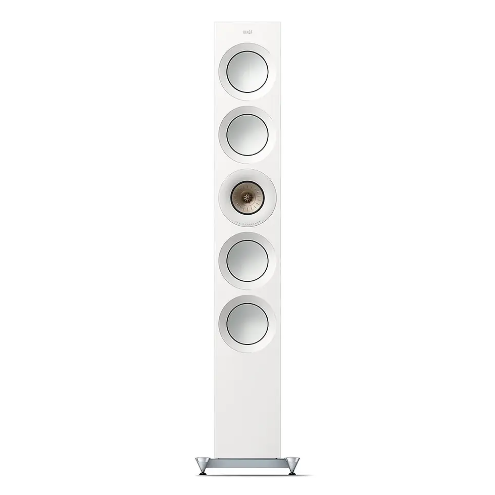 Miniaturbild: KEF Reference 5 Meta samostoječi Hi-Fi zvočniki Visoki sijaj bela / Šampanjec