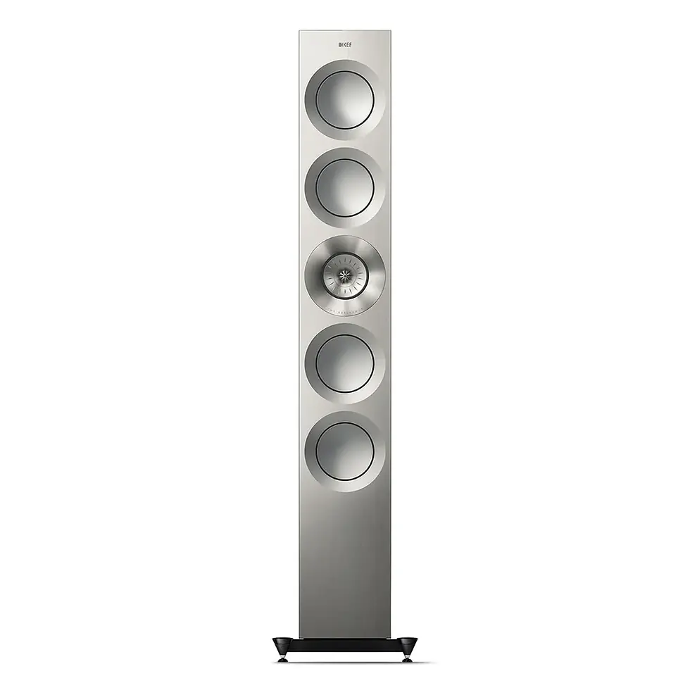 KEF Reference 5 Meta samostoječi Hi-Fi zvočniki Satenasti orehov furnir / Srebrna